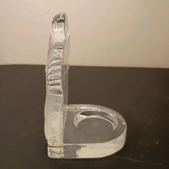 Nybro Swedish Crystal Candle Frosted Glass Angels 5" Christmas Gift Collectable - Picture 6 of 12